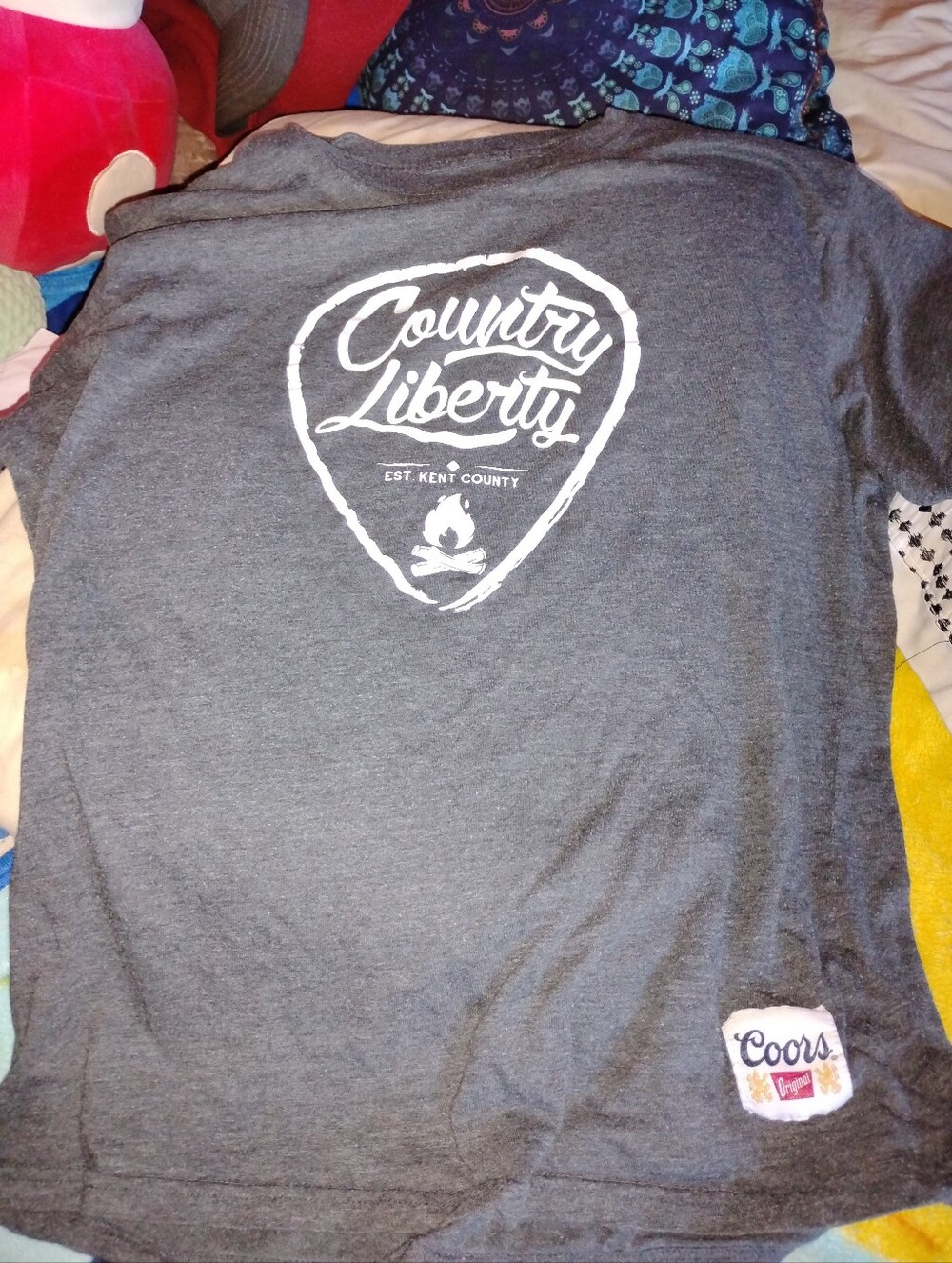 Country Liberty Coors Graphic Short-Sleeve Tee - Gray